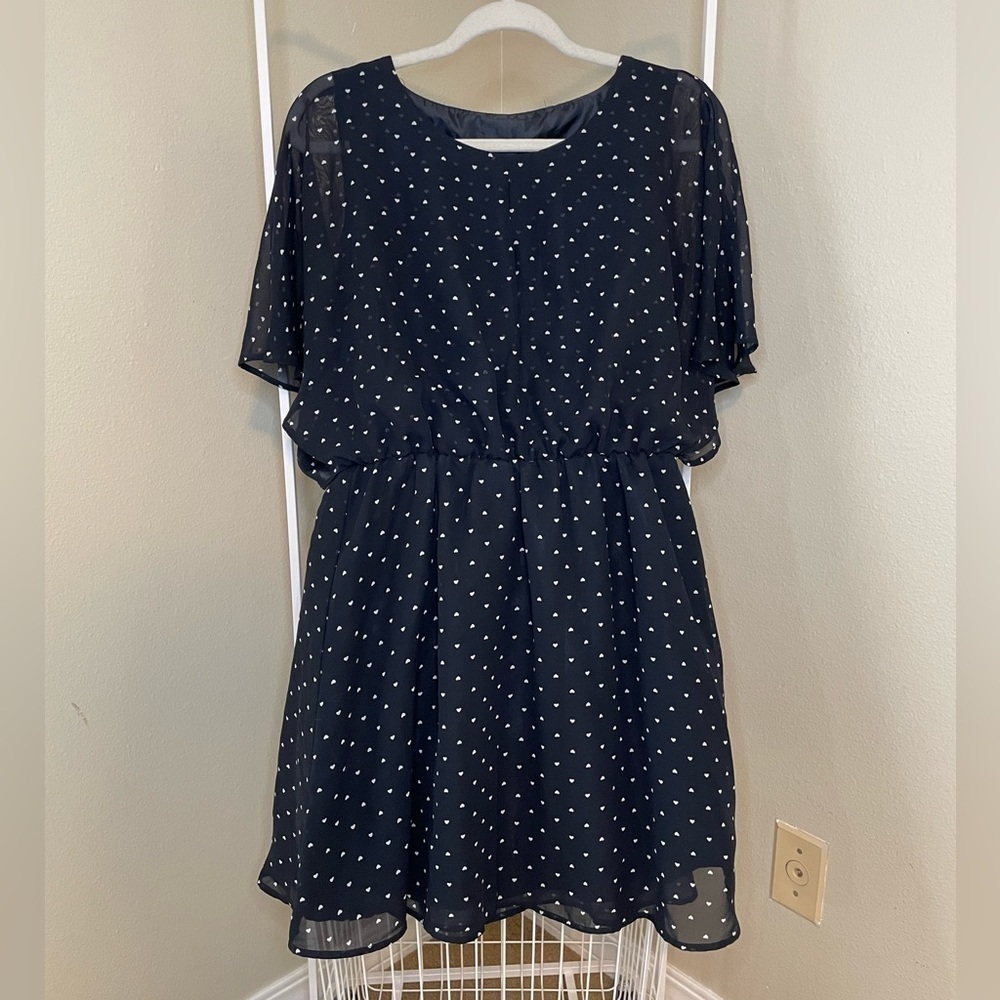 𝅺earth Music & Ecology Heart Print Mini Dress